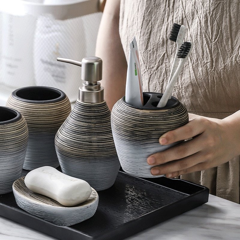 Handmade Ceramic Bathroom Accessories Sets