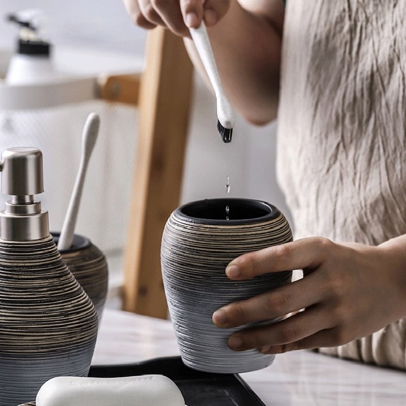 Handmade Ceramic Bathroom Accessories Sets