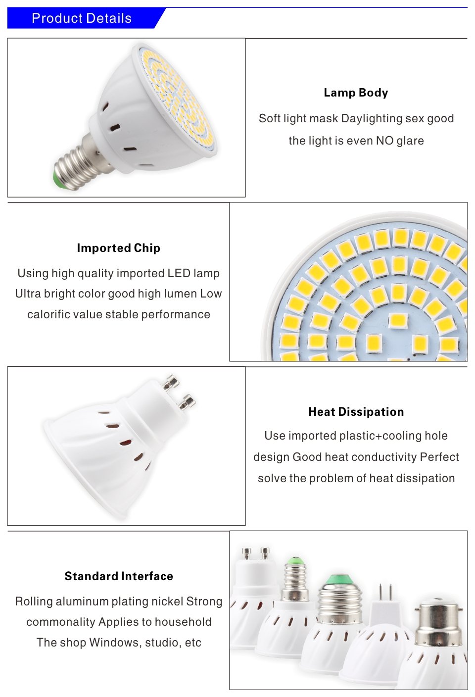 Eco-Friendly LED Spotlight Lamp