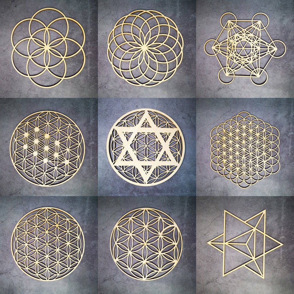 Wooden Flower Of Life Decoration Ornament