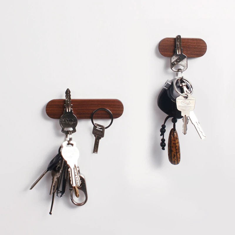 Wooden Key Holder Magnetic Hook