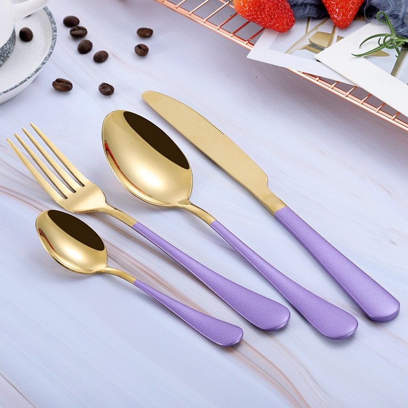 Eco-Friendly Stainless Steel Tableware 4 pcs Set
