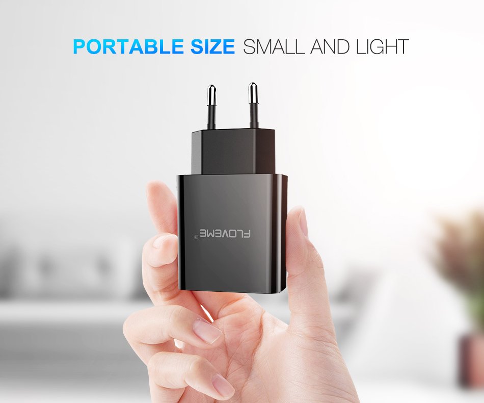 Dual USB Ports Phone Charger with Digital Display
