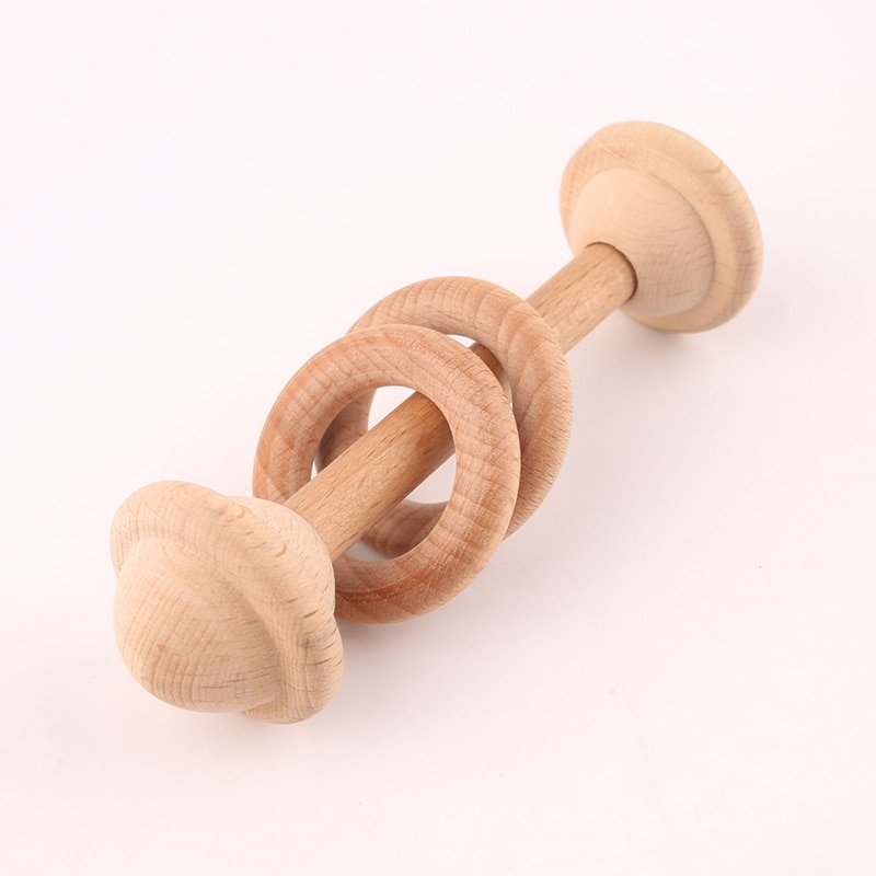 Wooden Baby Rattle and Teether